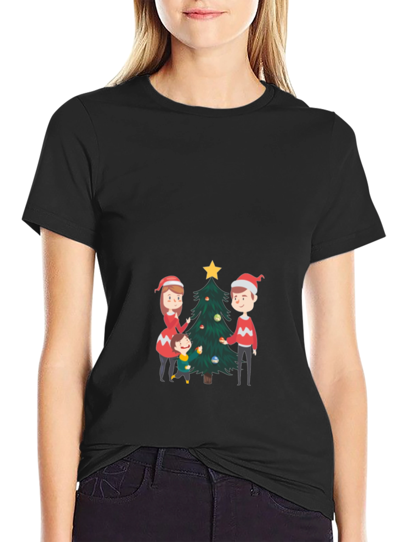 Festive Family Christmas Tree T-Shirt