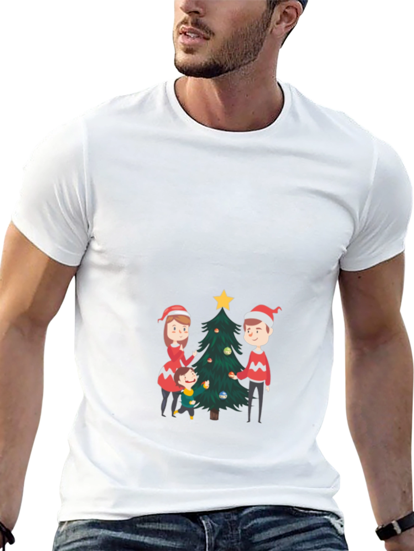 Festive Family Christmas Tree T-Shirt