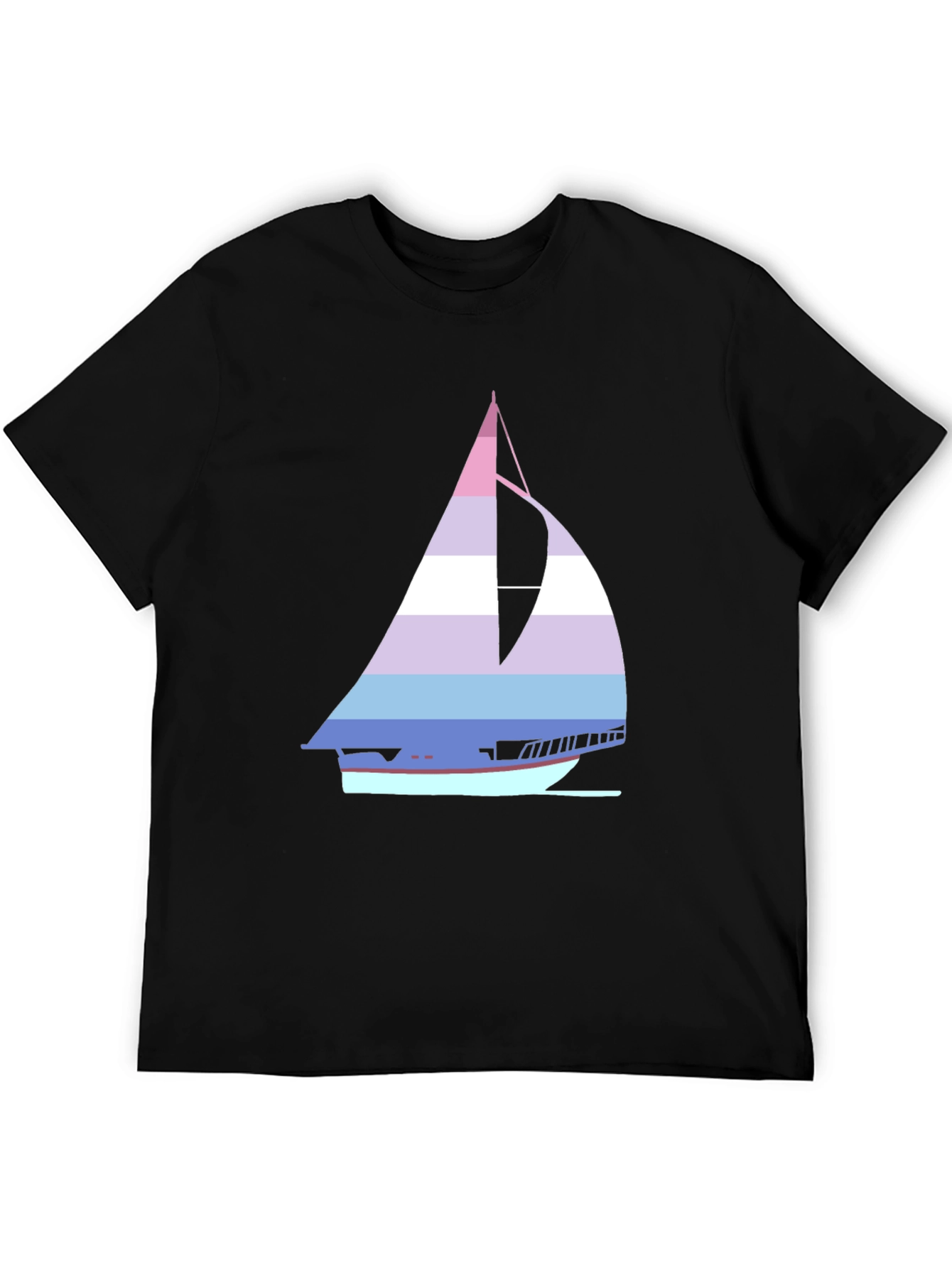 Striped Sailboat T-Shirt - Nautical Style Tee