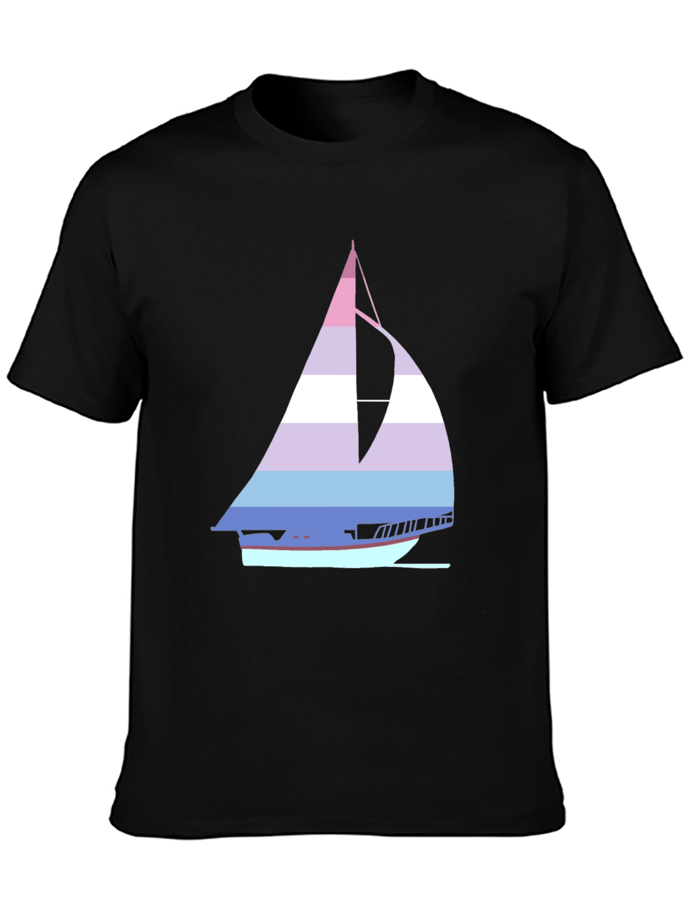 Striped Sailboat T-Shirt - Nautical Style Tee