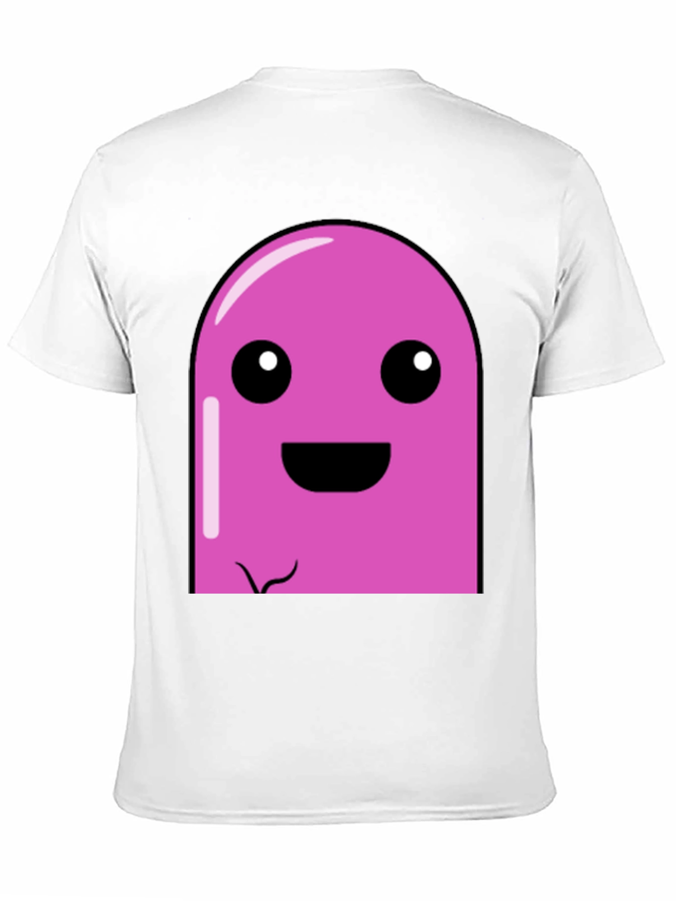 Pink Cartoon Character Graphic Black T-Shirt