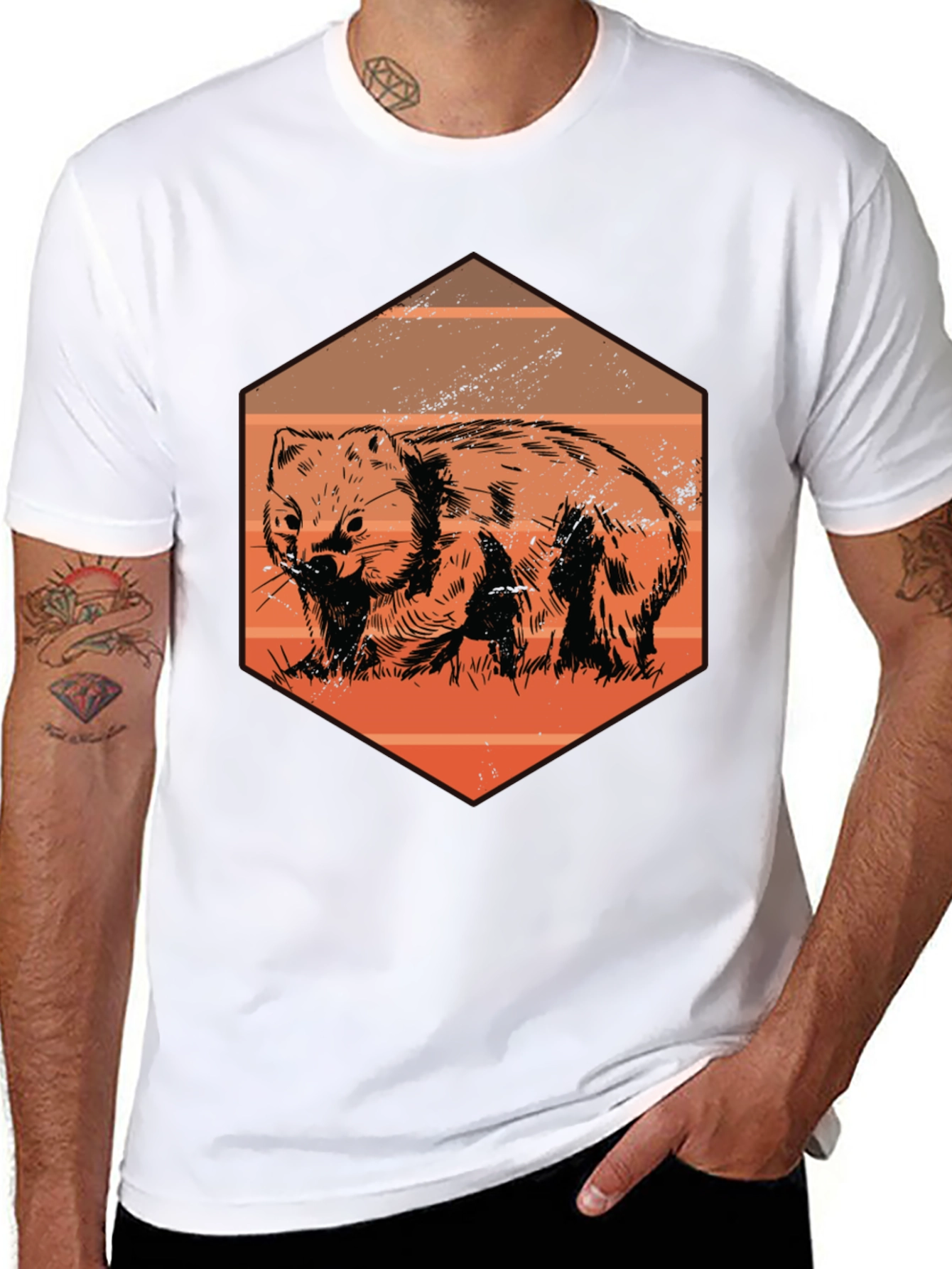 Wombat Graphic Tee - Unique Animal Design