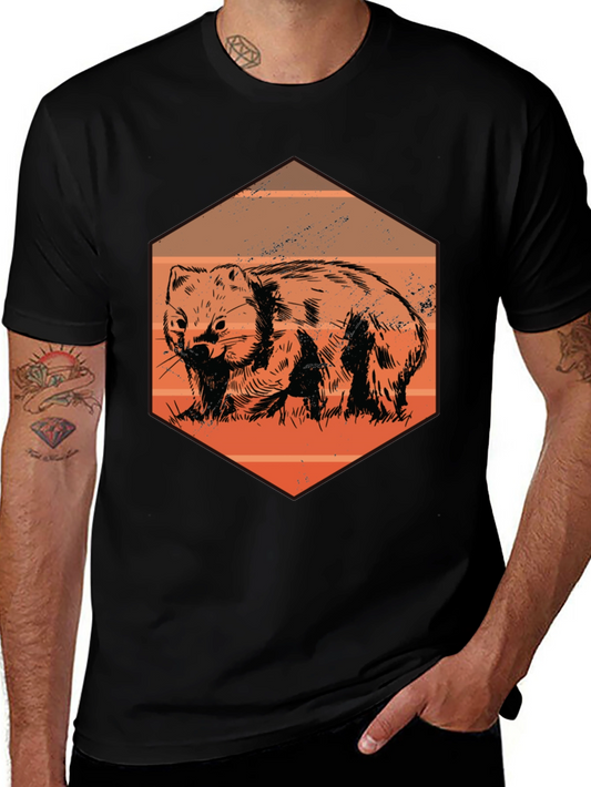 Wombat Graphic Tee - Unique Animal Design