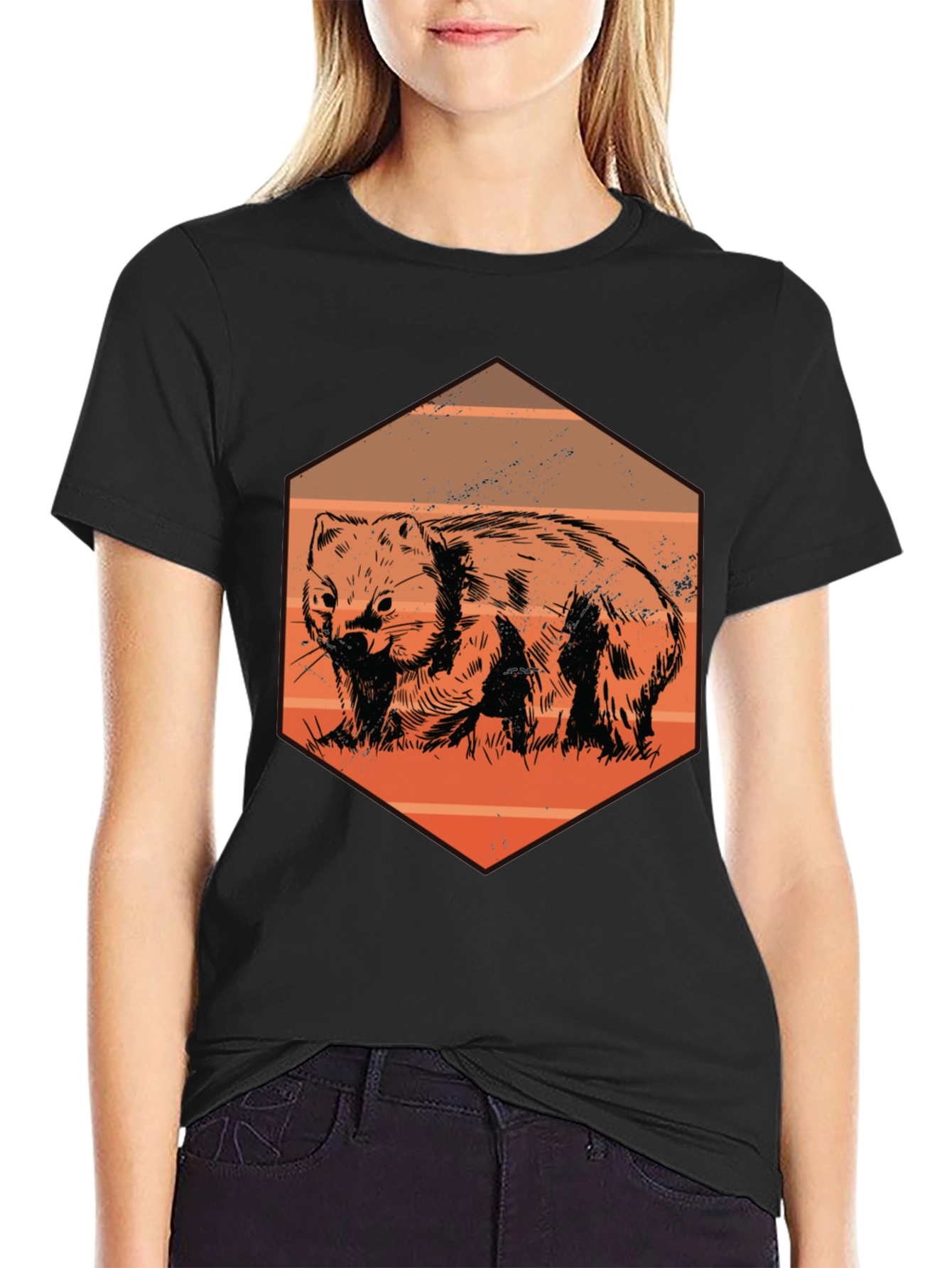 Wombat Graphic Tee - Unique Animal Design
