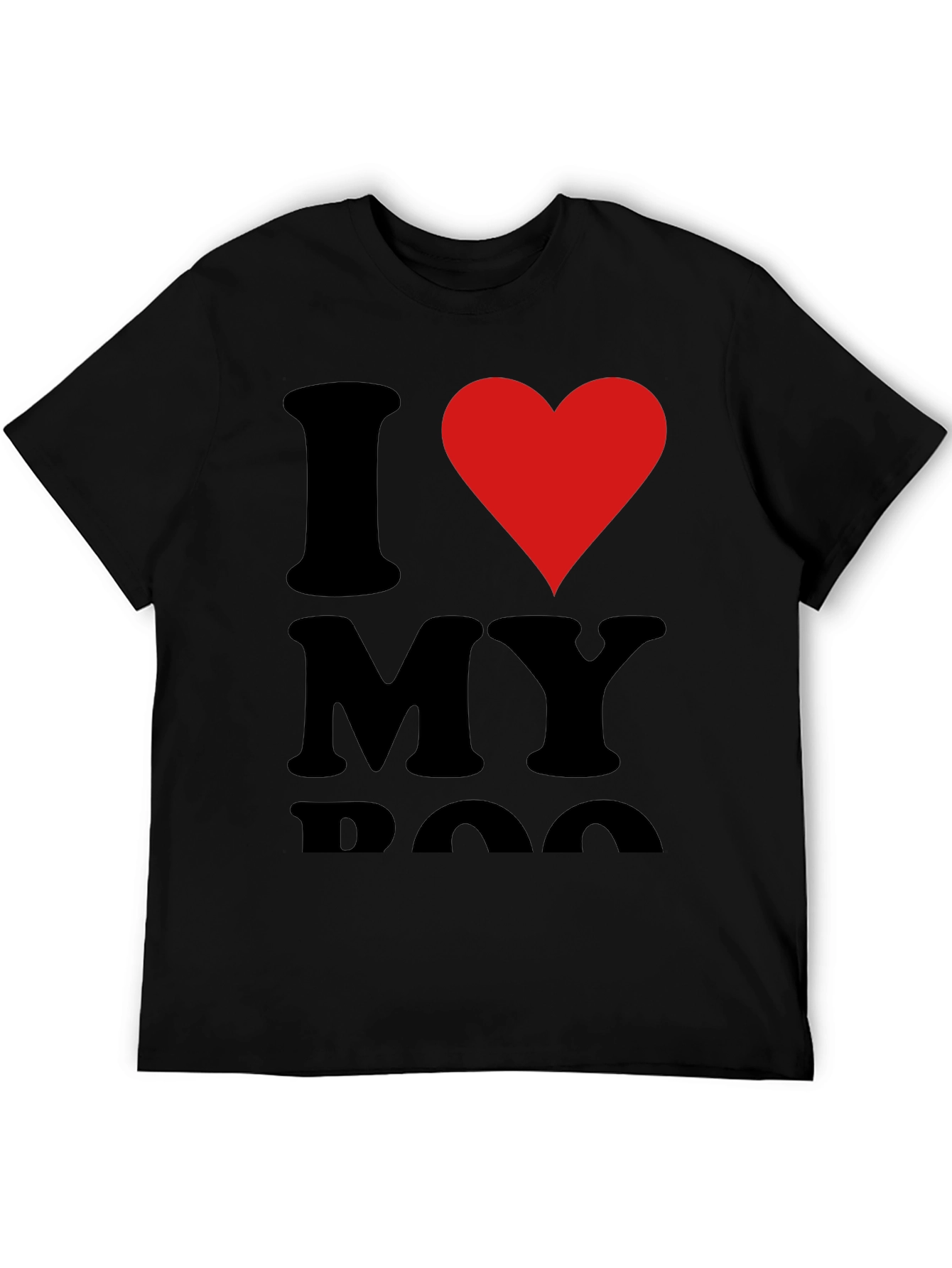 I Heart My Dog Black T-Shirt