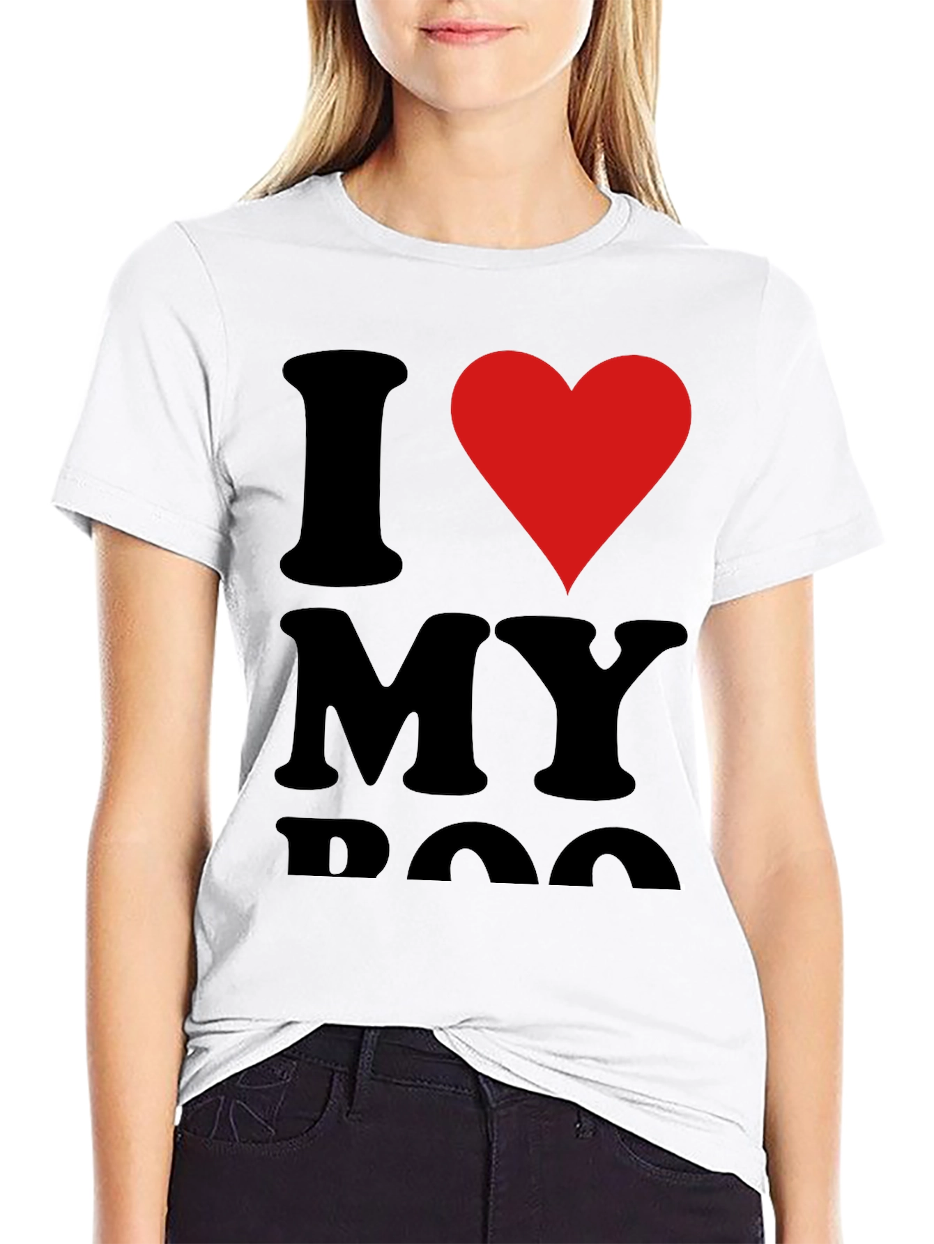 I Heart My Dog Black T-Shirt
