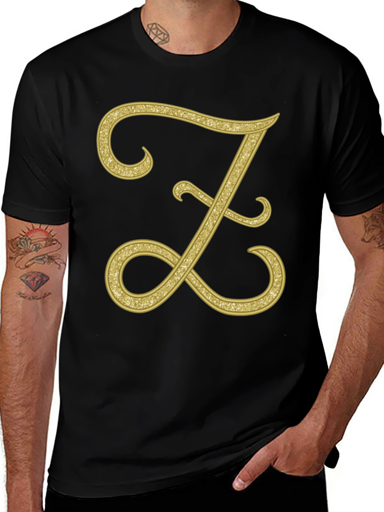 Elegant Letter Z T-Shirt - Stylish Initial Tee