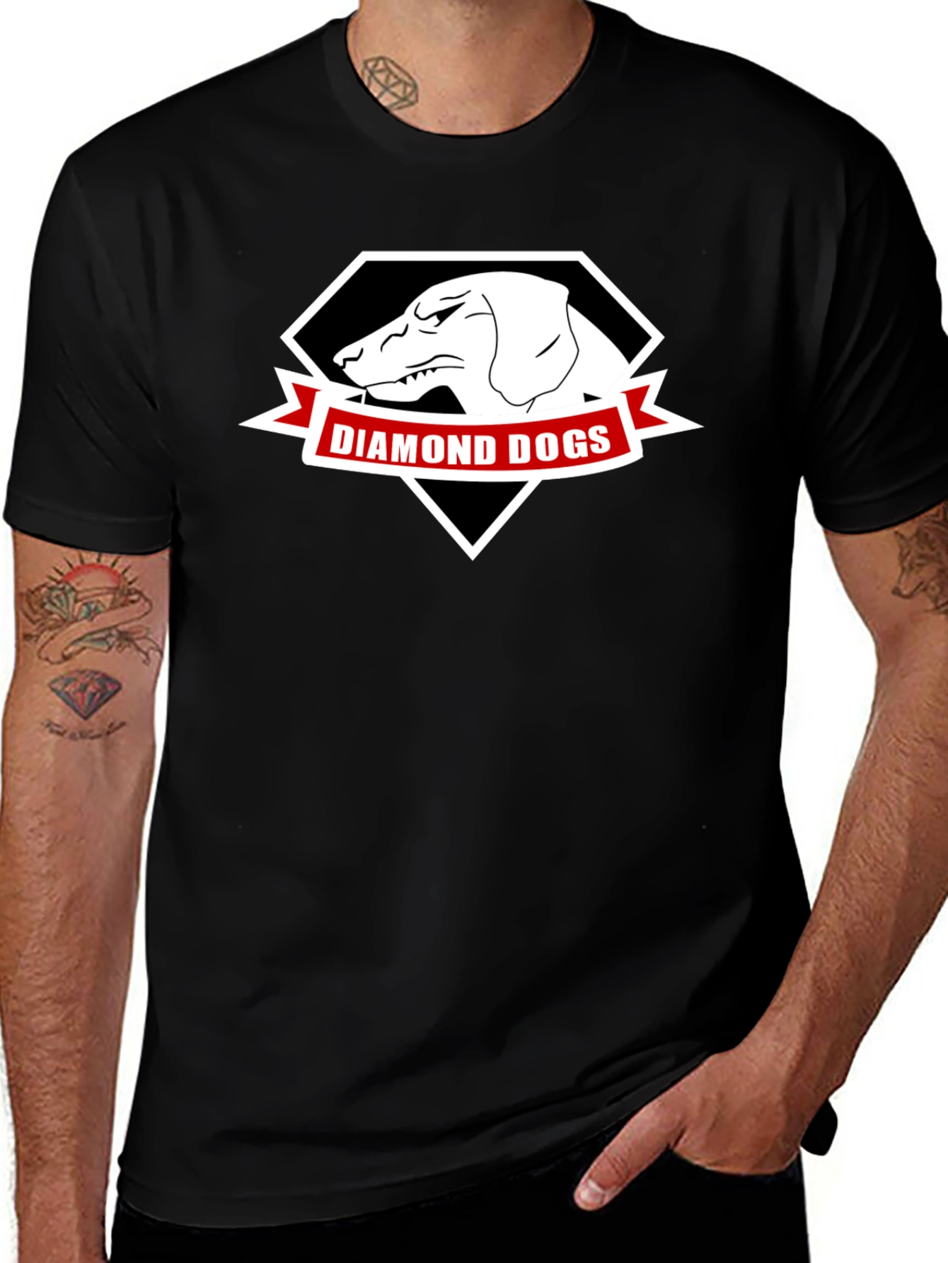 Diamond Dogs Graphic T-Shirt - Black Cotton Tee