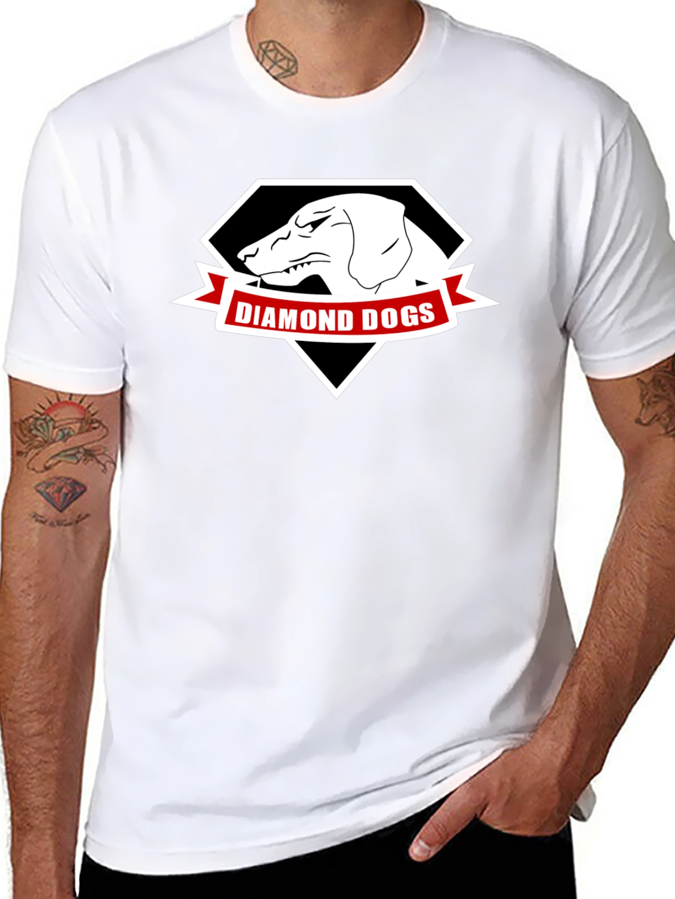 Diamond Dogs Graphic T-Shirt - Black Cotton Tee