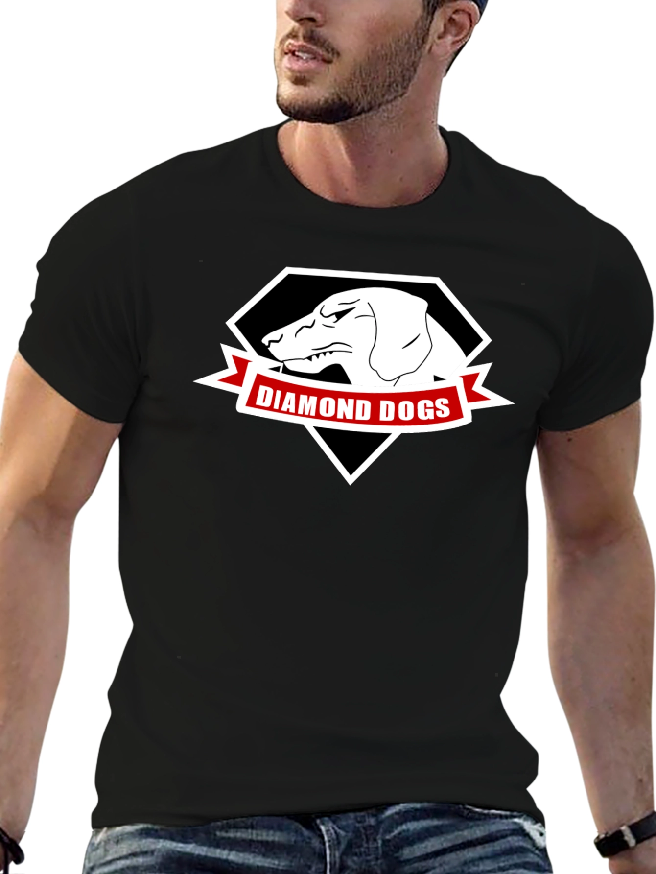 Diamond Dogs Graphic T-Shirt - Black Cotton Tee