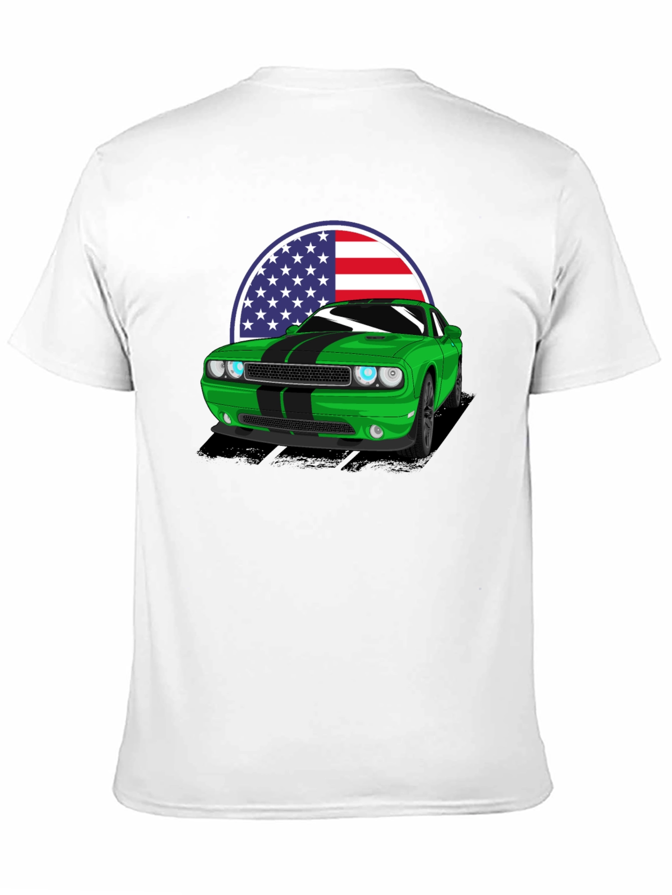 American Muscle Car T-Shirt - Green Challenger
