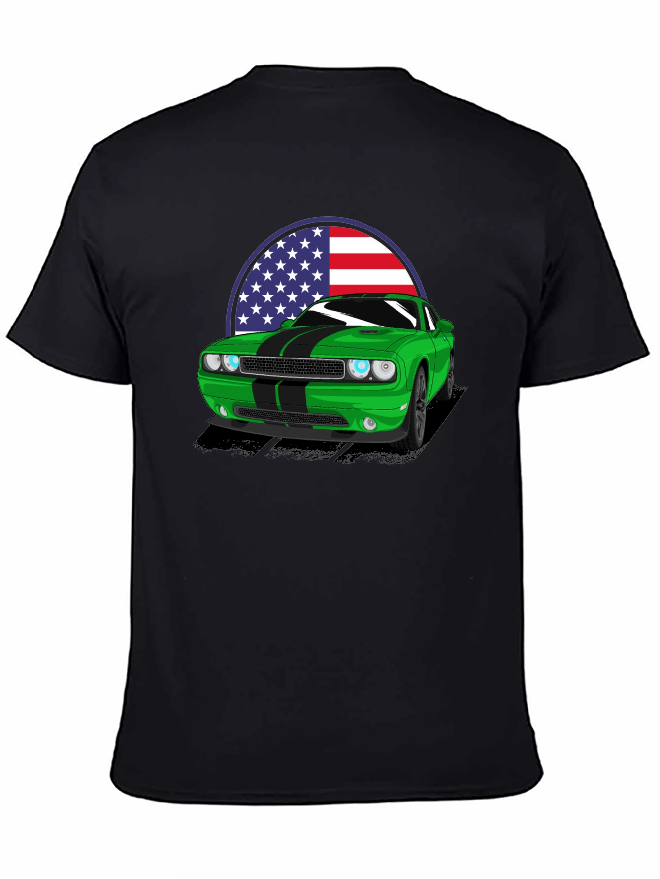 American Muscle Car T-Shirt - Green Challenger